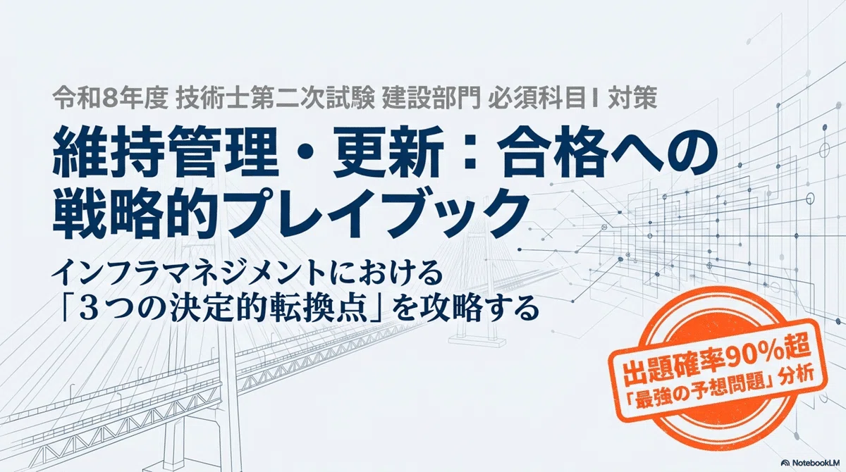 第7回：【令和8年度保存版】技術士建設部門 必須科目Ⅰ 予想問題7解