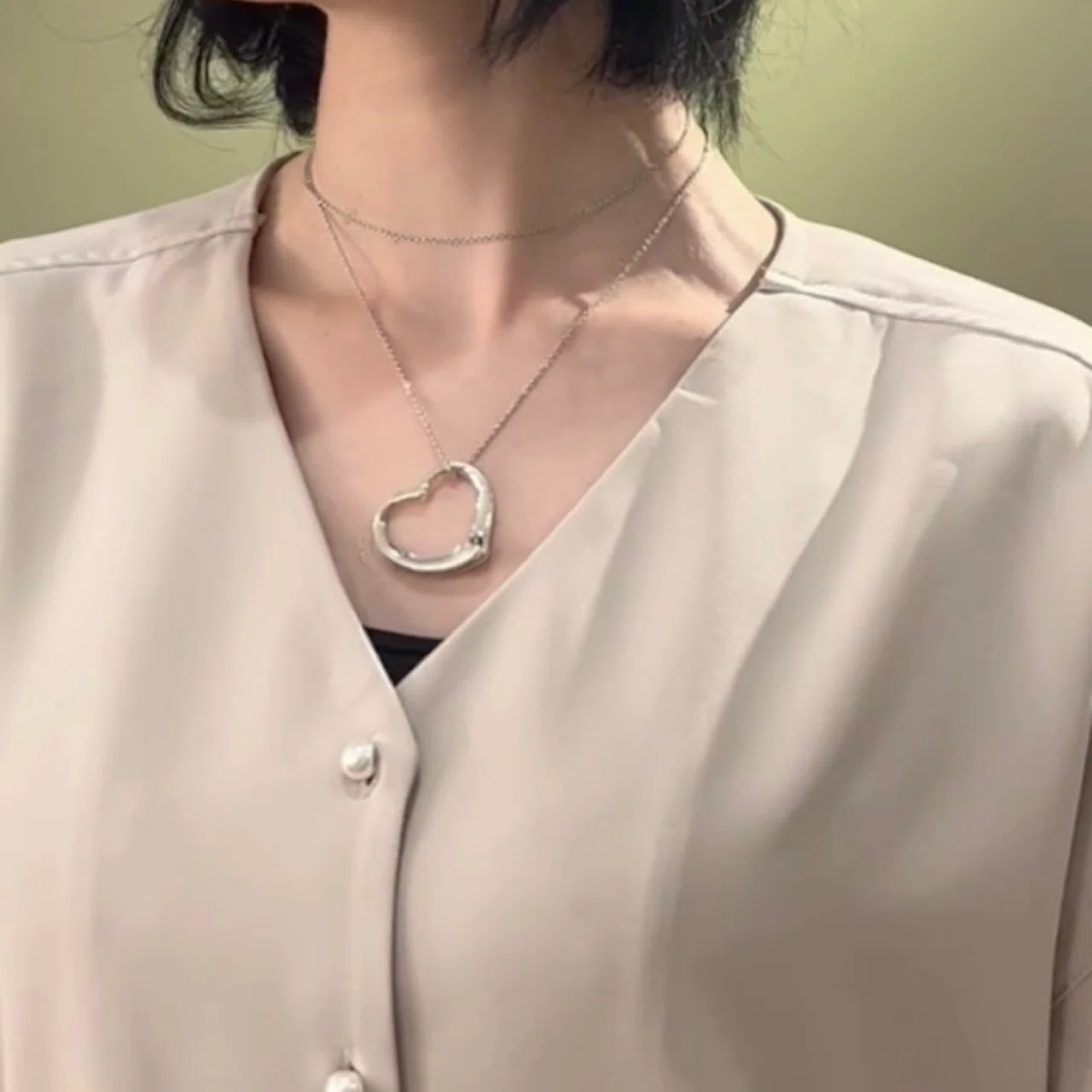 【特大・希少】　ティファニー オープンハート XL 36mm ネックレス 正規品 TIFFANY&CO. –– 知ってますか？永遠の名作！ティファニーオープン