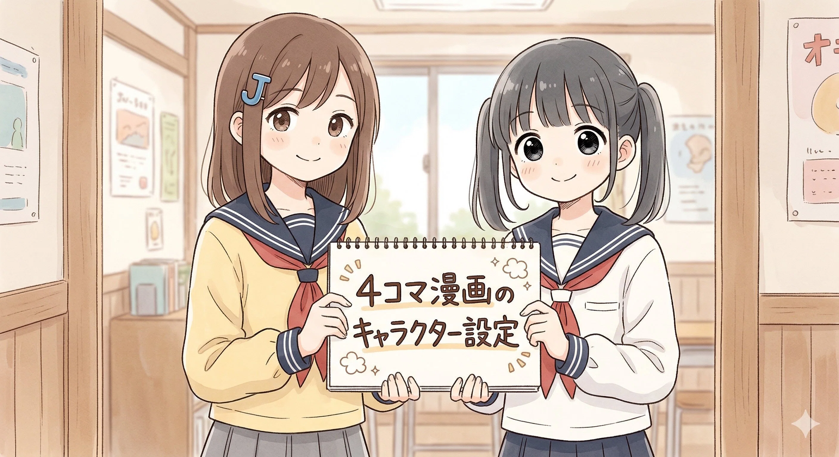 資料室】4コマ漫画のキャラクター設定と生成AIでの作り方｜ヨチオ