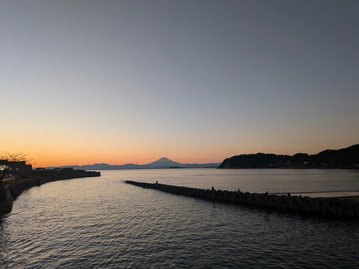 逗子海岸 夕日
