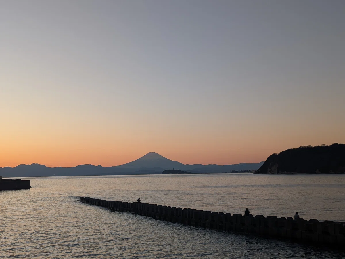 逗子海岸 夕日