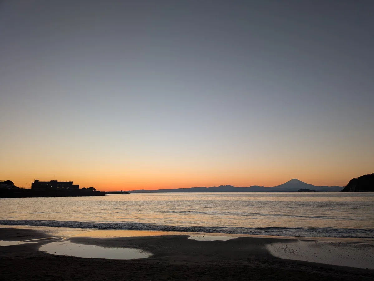 逗子海岸 夕日
