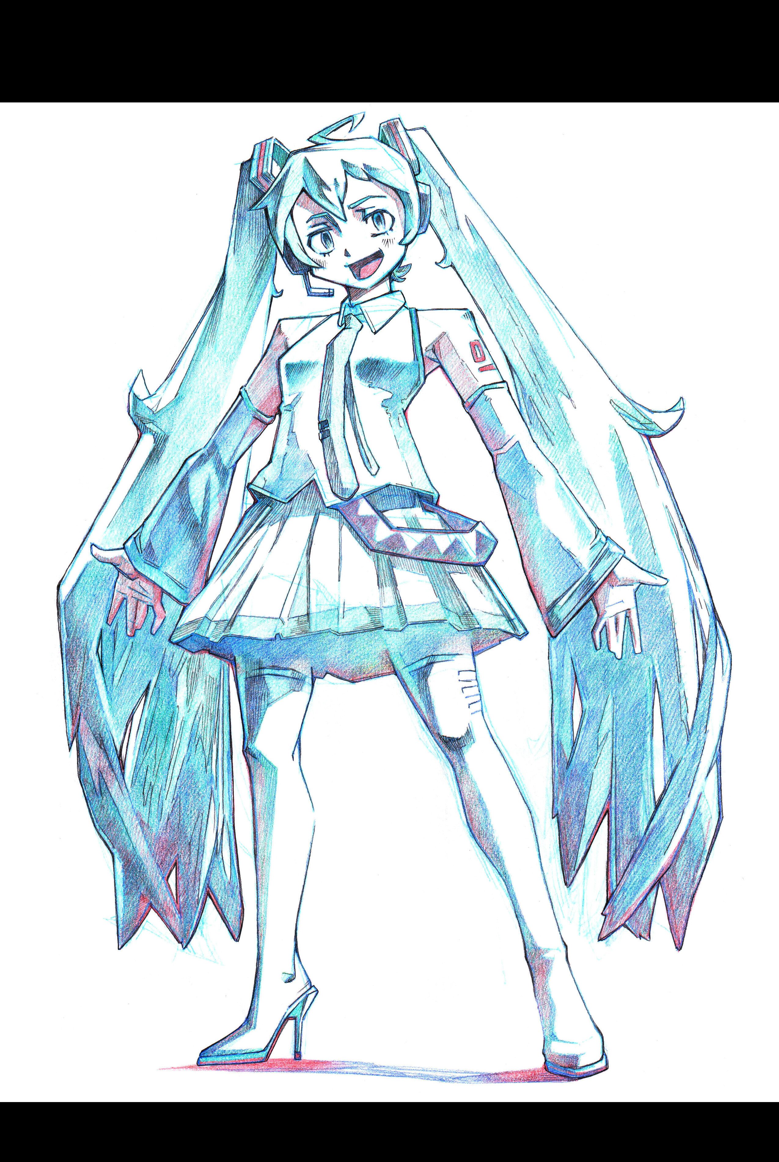 全身の絵って描けますか？初音ミクで描いてみた。｜『アウトプットだよ