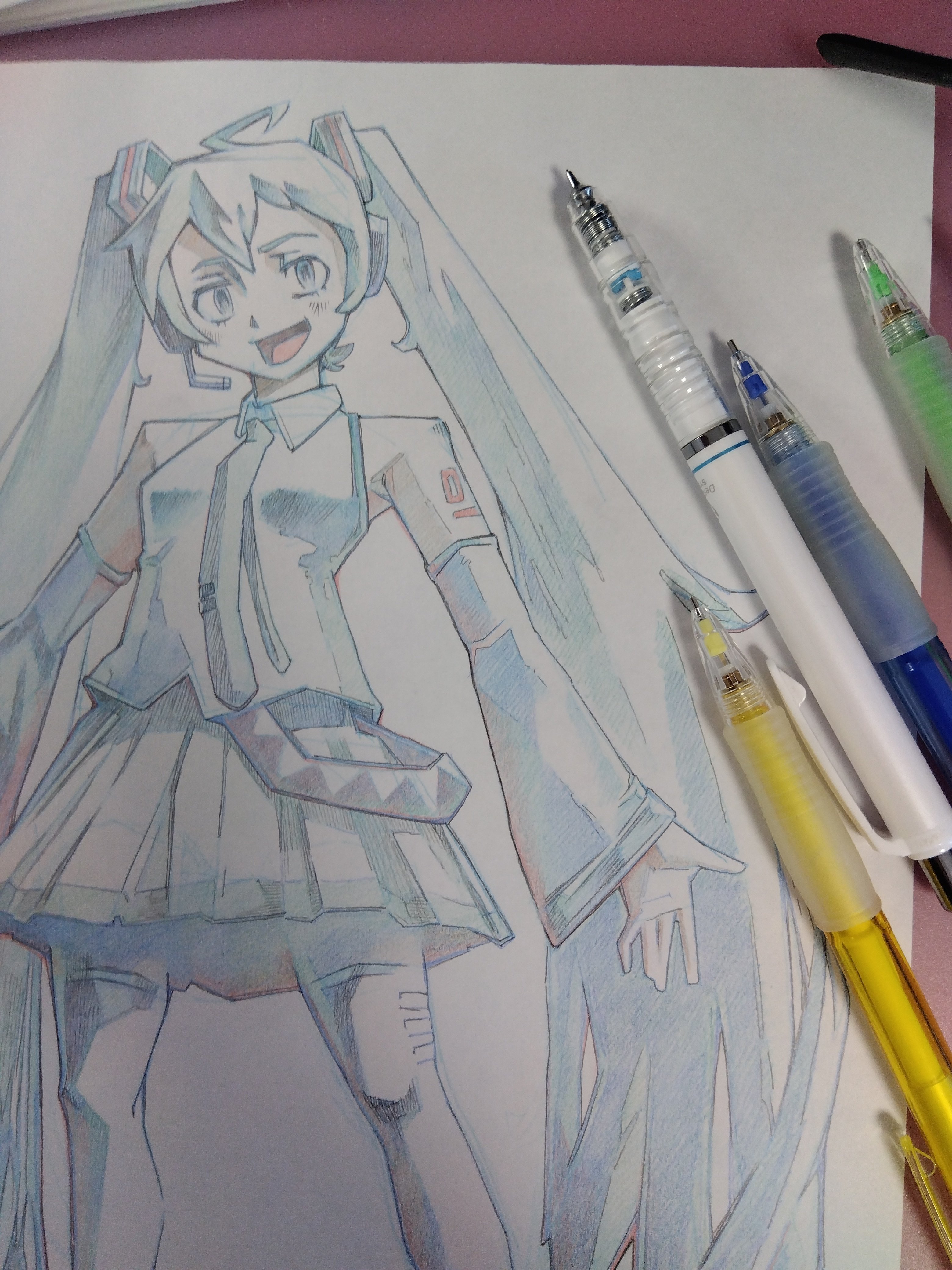 全身の絵って描けますか？初音ミクで描いてみた。｜『アウトプットだよ