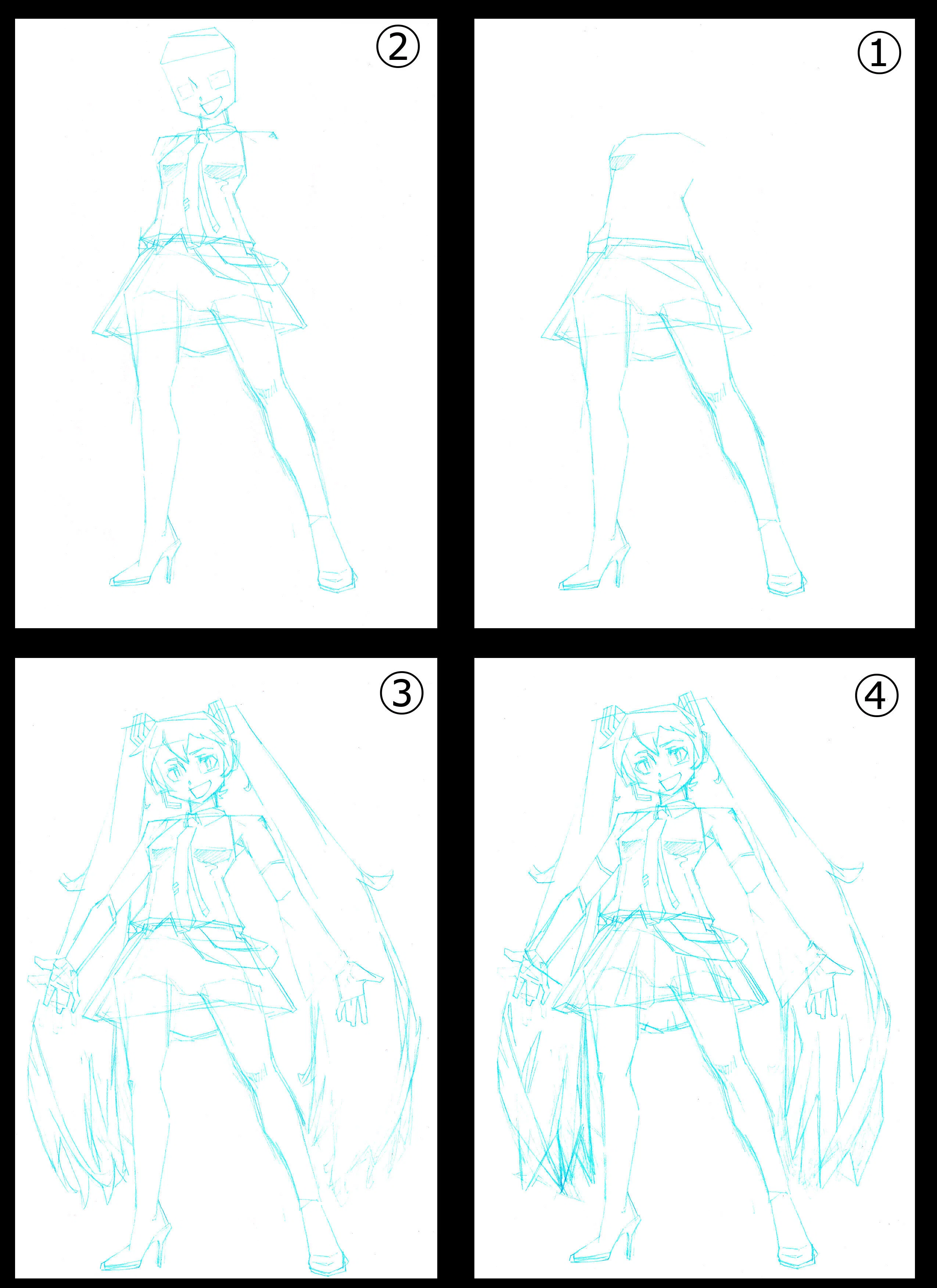 全身の絵って描けますか？初音ミクで描いてみた。｜『アウトプットだよ