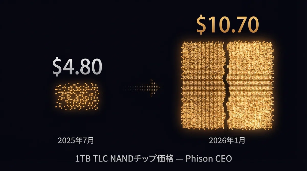 NAND価格: 6ヶ月で2倍以上