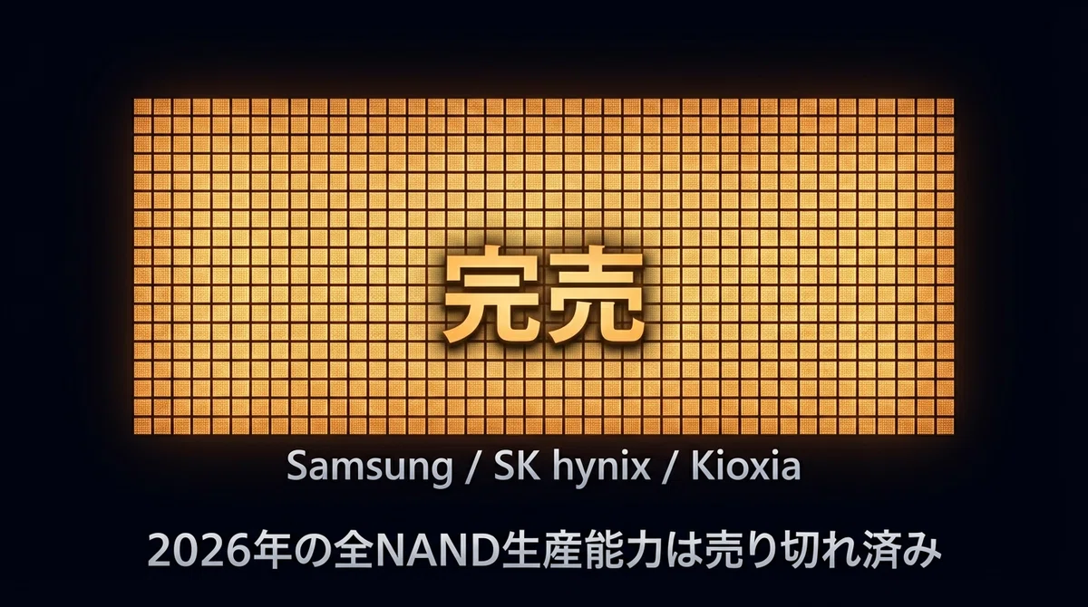2026年NAND生産: 全量完売済み