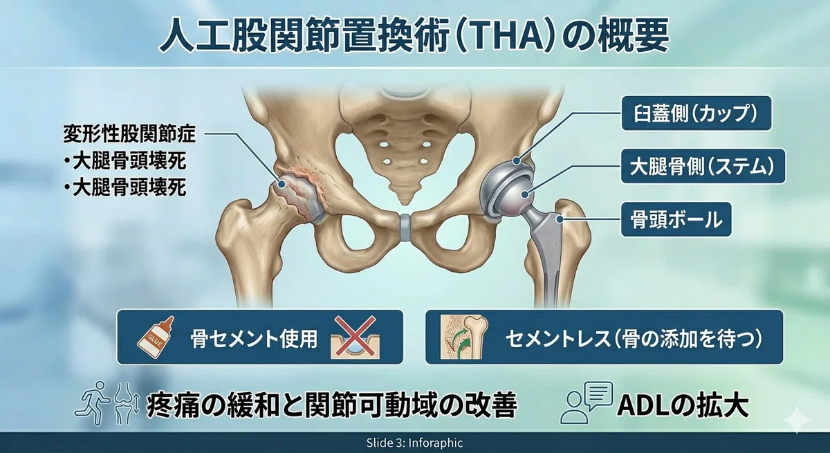 「そのまま使える！人工股関節術後の生活指導スライド集。脱臼予防と禁止肢位の根拠をわかりやすく …