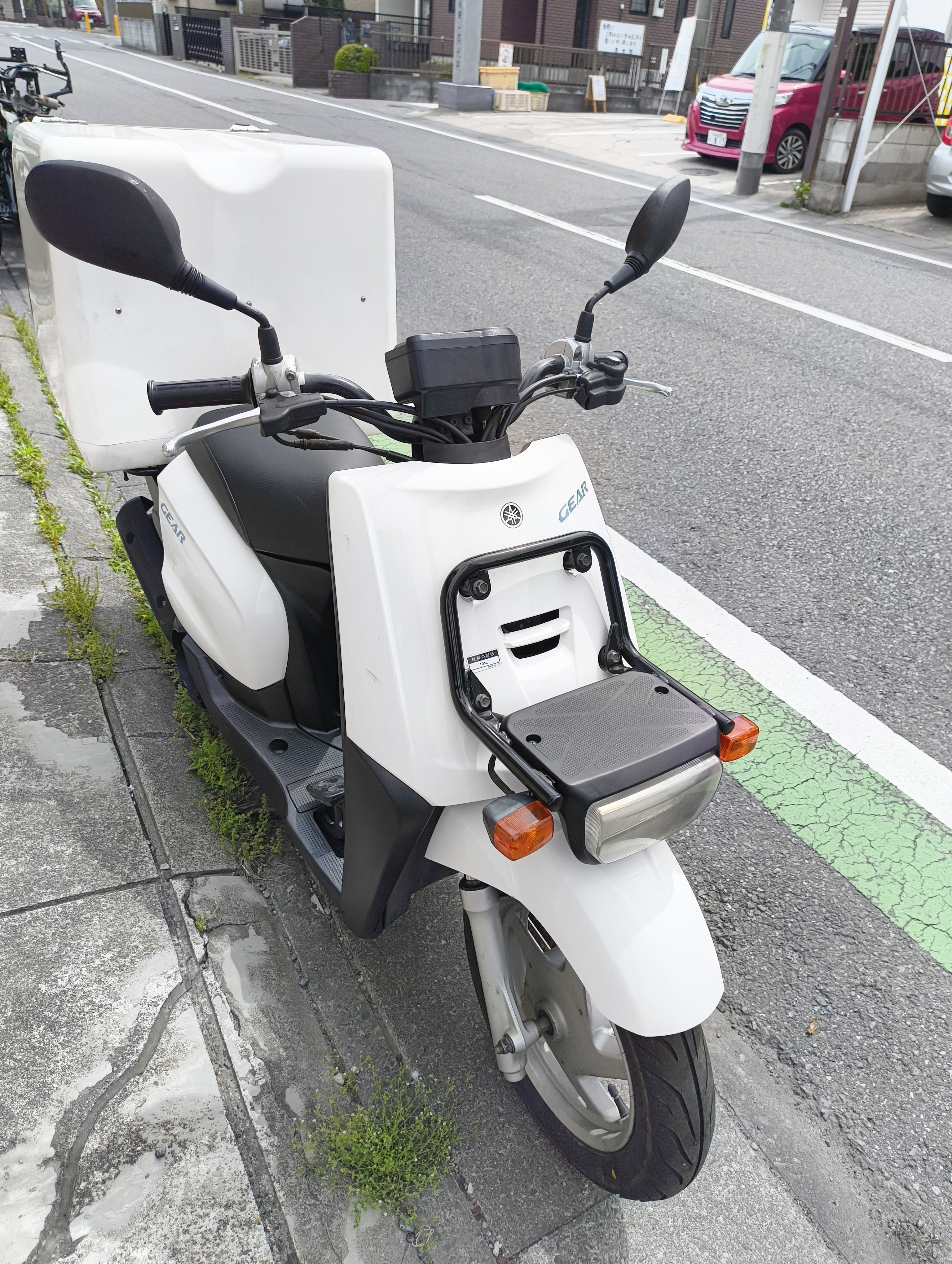 【配送のお仕事に!】神奈川県藤沢市発 ヤマハ ギア UA06J ティーズプロダクト製リアボックス付き 現車確認,全国配送ご相談ください!　② T`s PRODUCTS ティーズプロダクト ベーシックトランク ギア YAMAHA