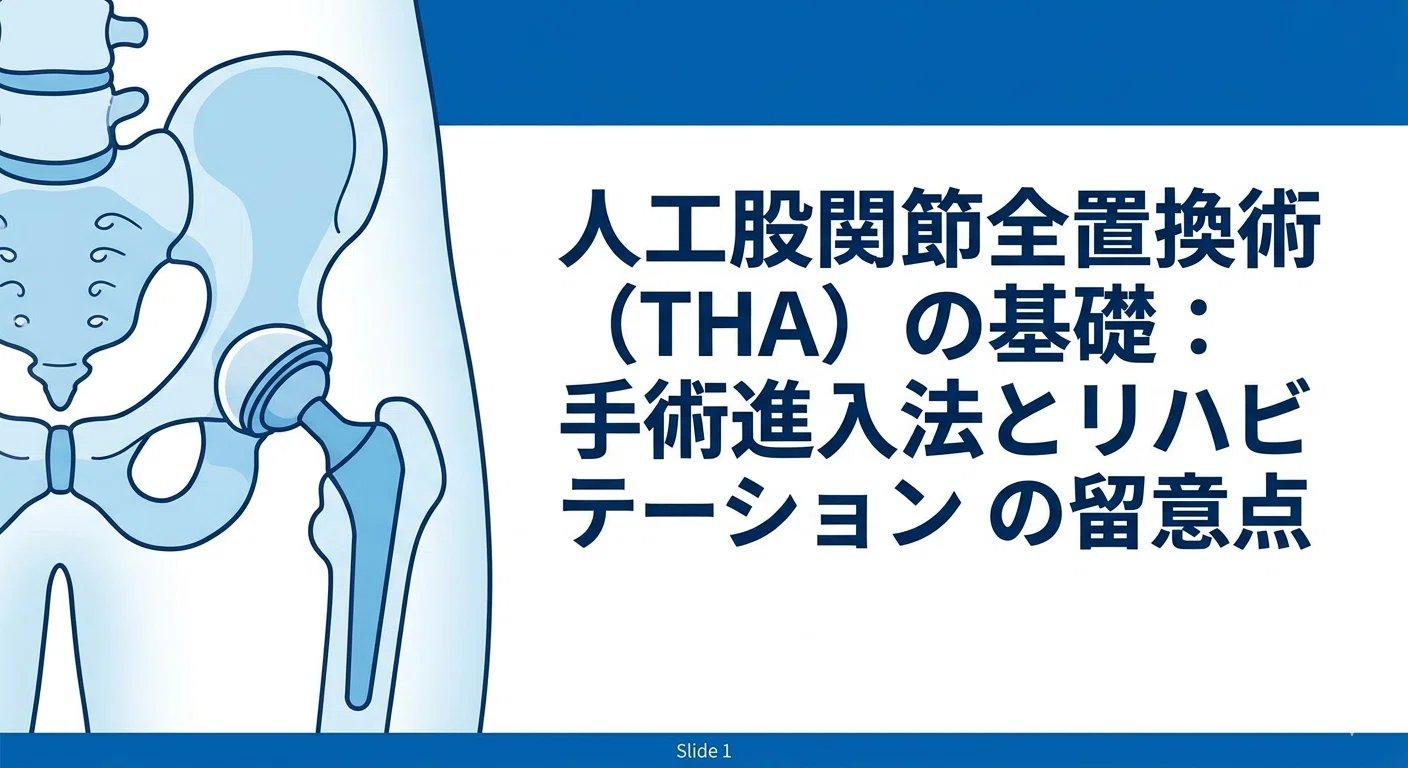 理学療法士が解説】人工股関節全置換術（THA）の基礎知識と術後