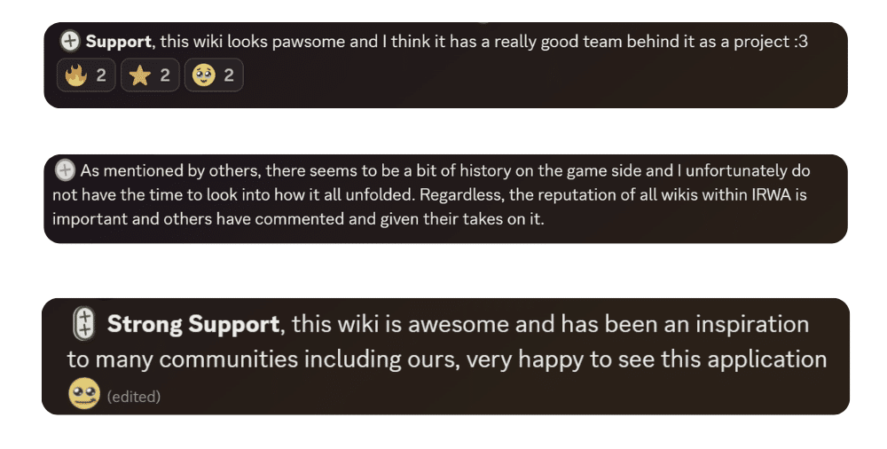 Examples of opine messages