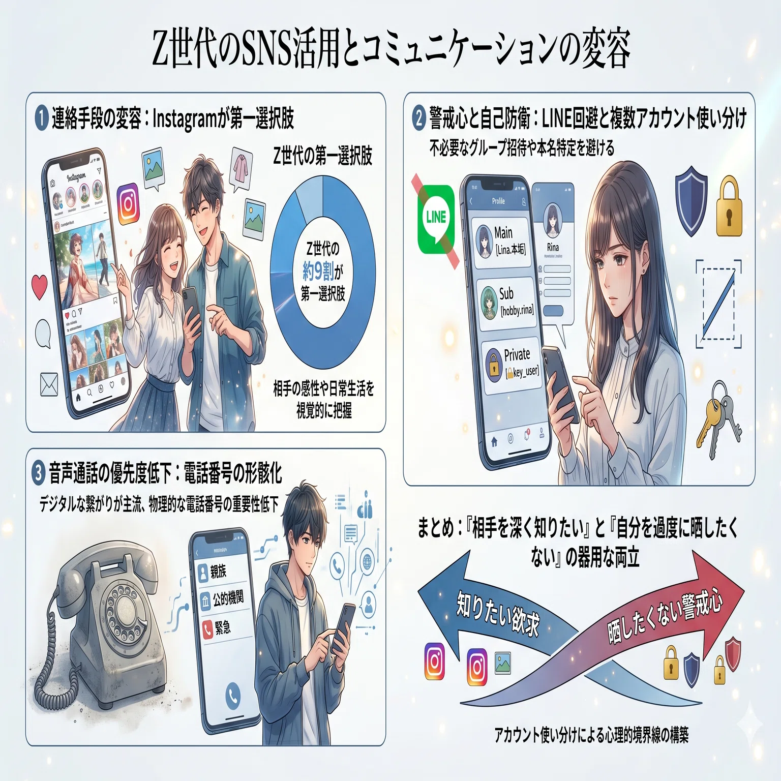 Z世代の連絡先交換手段としてInstagramが圧倒的に主流（92%）なんと
