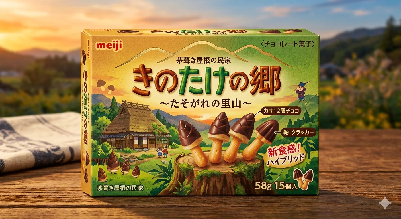 生成AI】「きのこの山」＋「たけのこの里」＝？│分譲地販売中!?｜あさひん