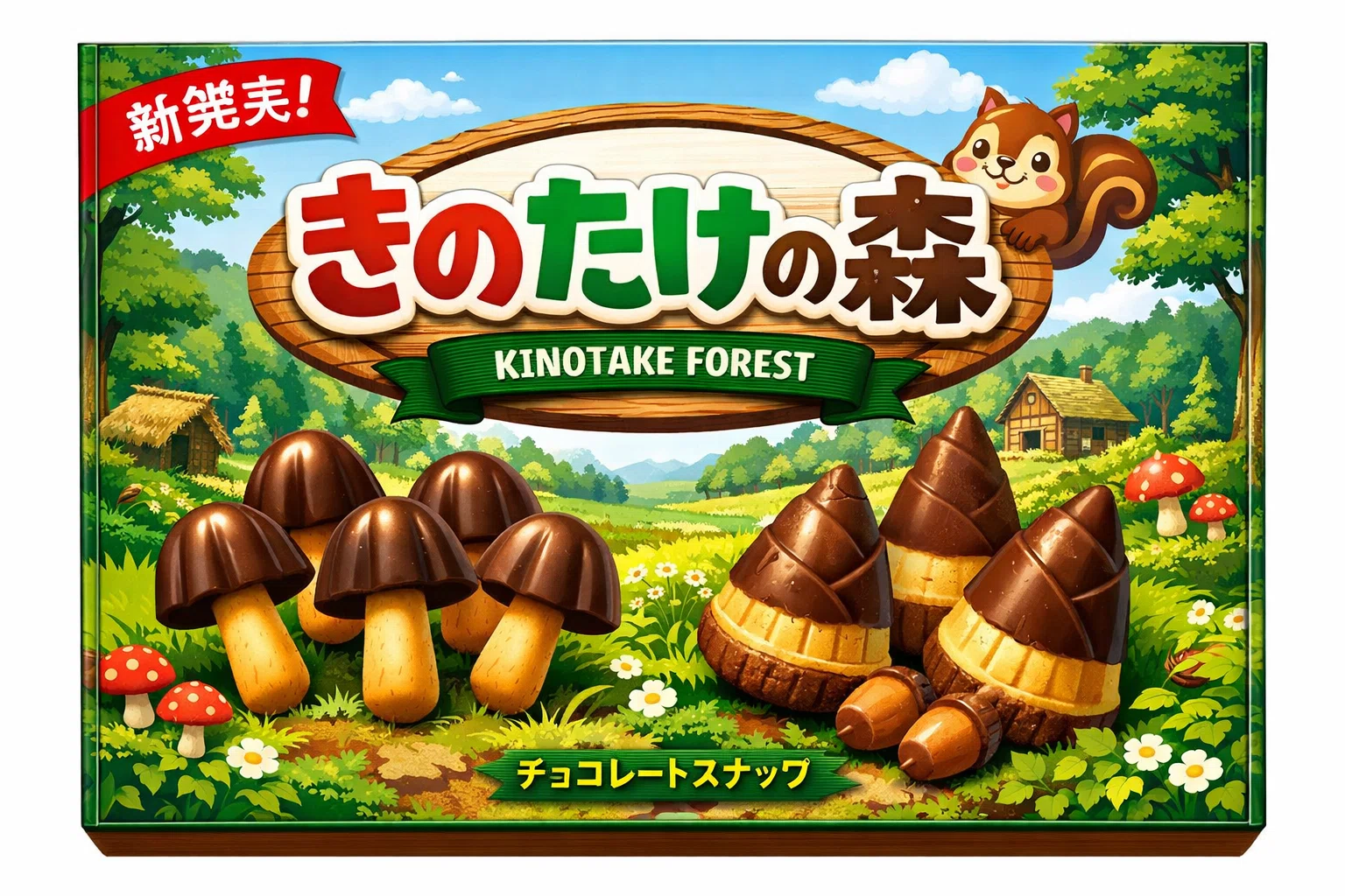 生成AI】「きのこの山」＋「たけのこの里」＝？│分譲地販売中!?｜あさひん