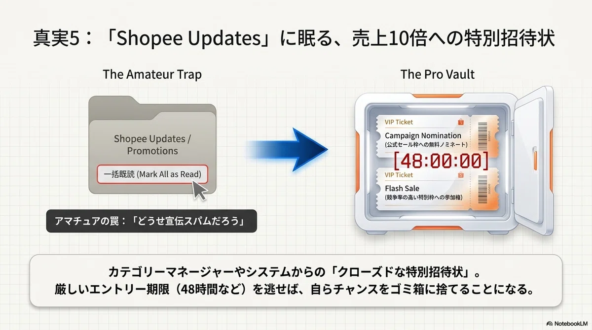 【Notification】Shopeeの通知画面に隠された「成功するセラー」の3つの意外な真実｜しょっぴーの達人@SHOPEE輸出をゼロから完全攻略