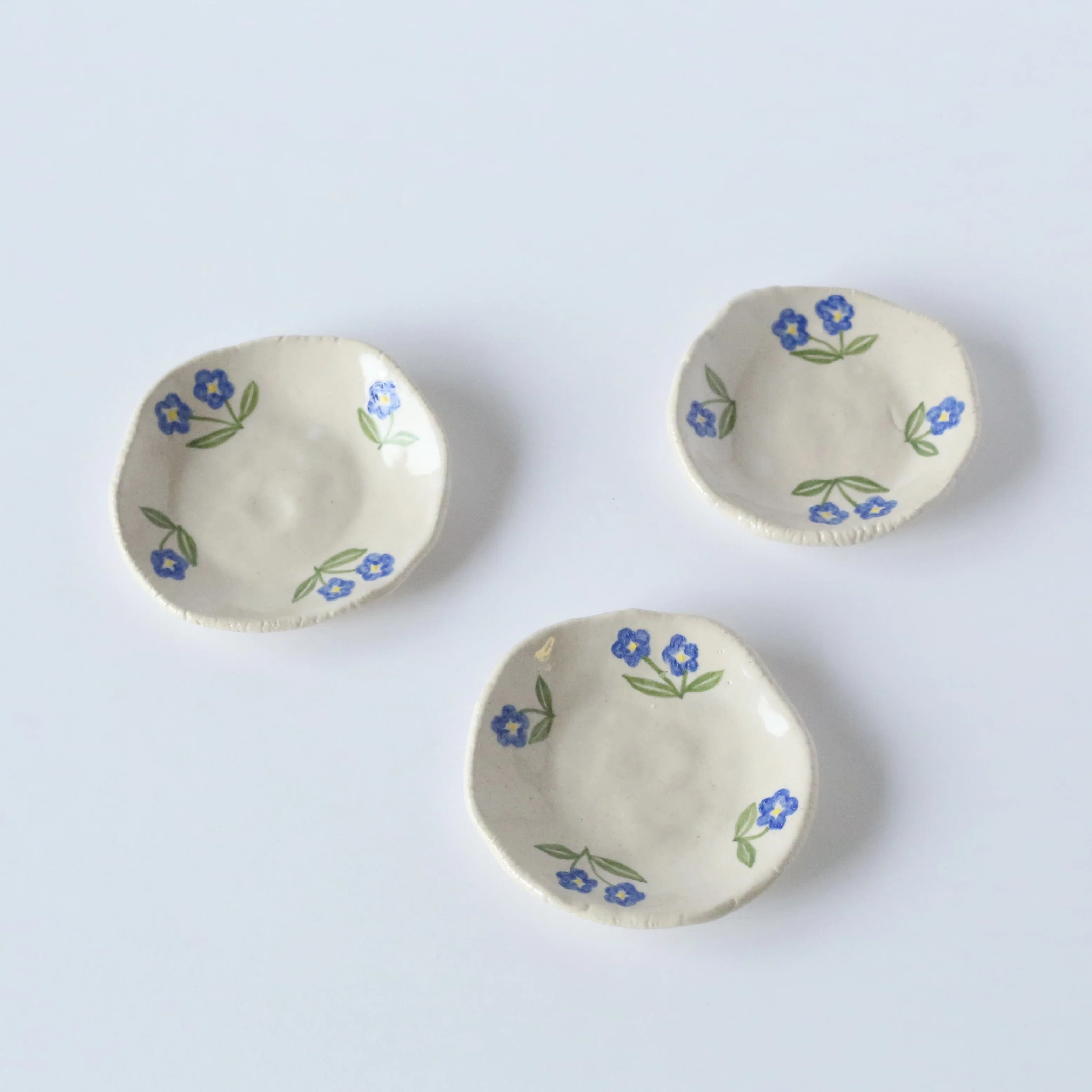 Online Store: Mini Plates with Various Flowers｜藍菖窯