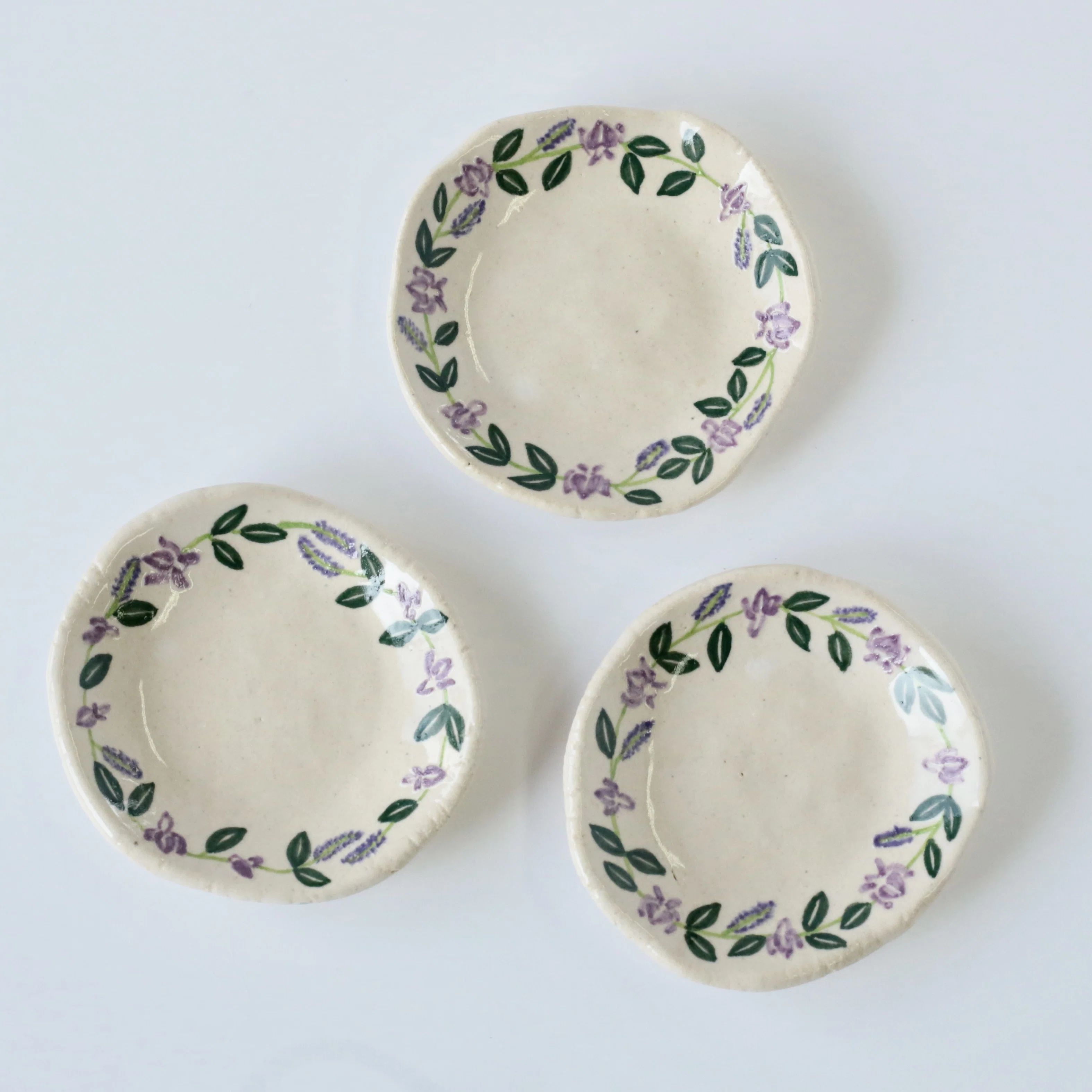 Online Store: Mini Plates with Various Flowers｜藍菖窯