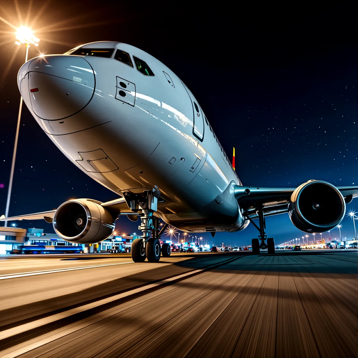 検証用画像:離陸する飛行機の実写写真