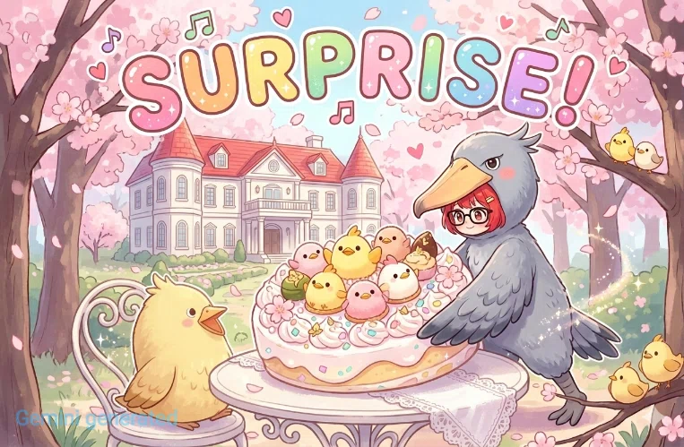 ぴよりんお花見ケーキをデリバリー☆