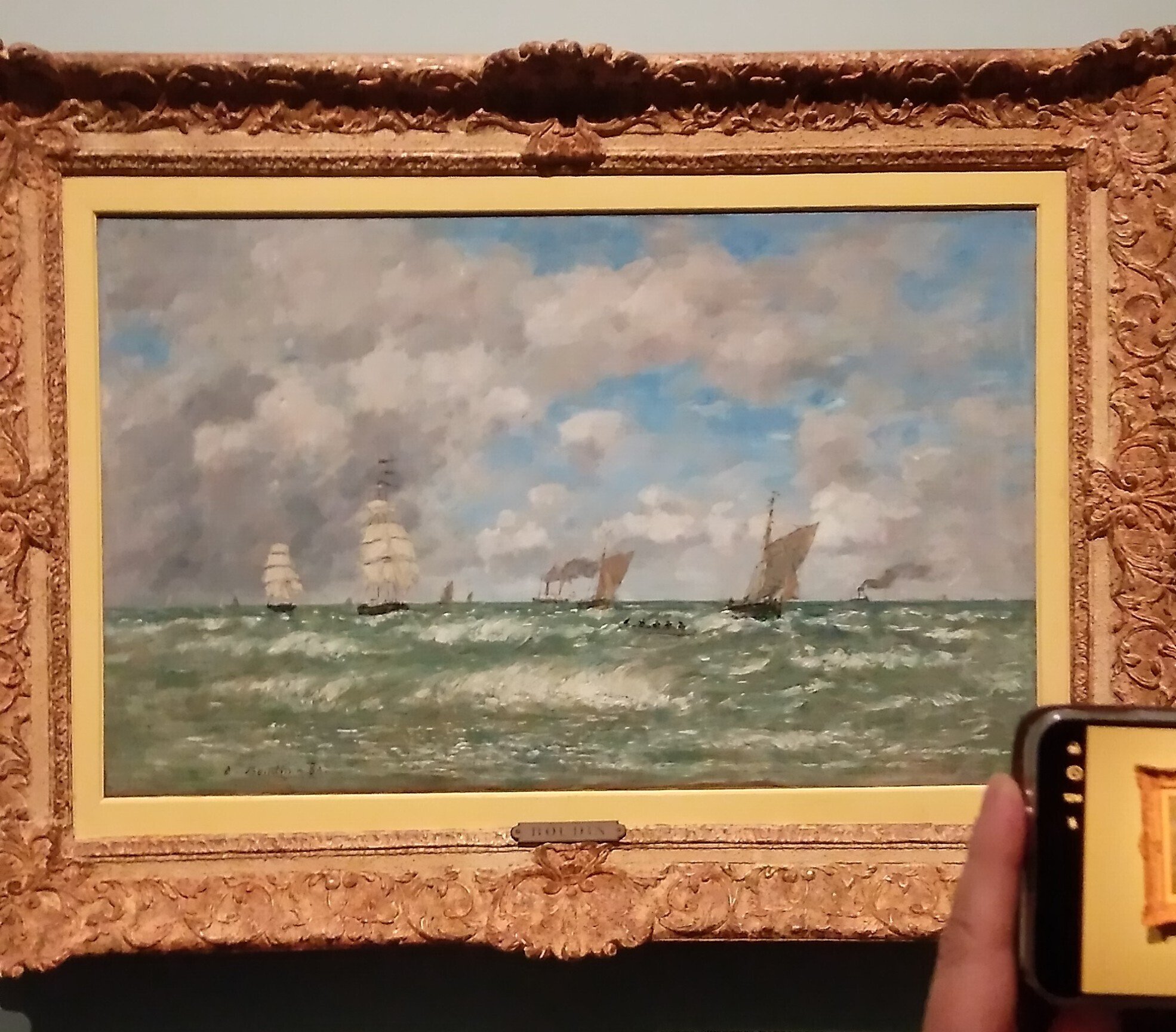 ウジェーヌ・ブーダンの空を描く絵画見ていたら、カナレットが描いた