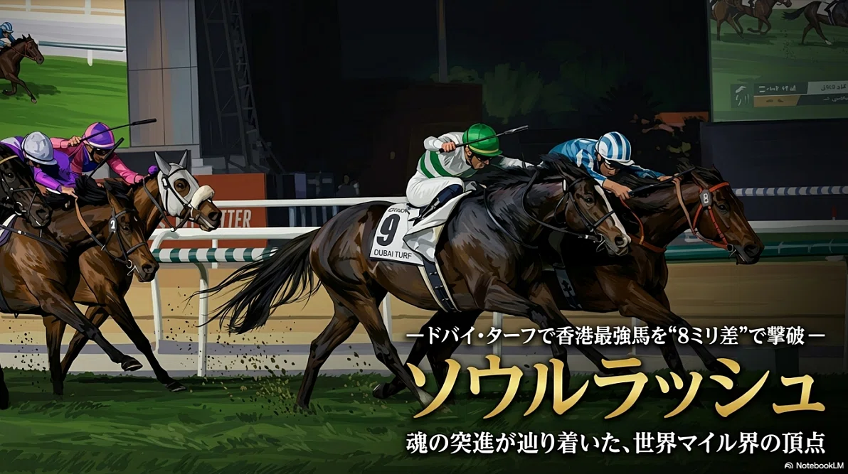 ソウルラッシュ -ドバイ・ターフで香港最強馬を“8ミリ差”で撃破