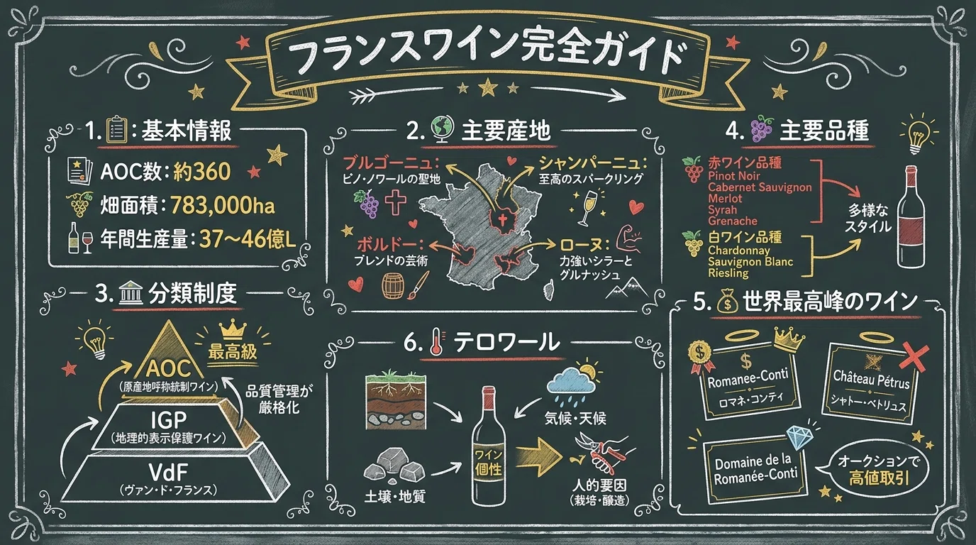 フランスワイン完全ガイド — 10の産地と360のAOCが織りなす世界最高峰
