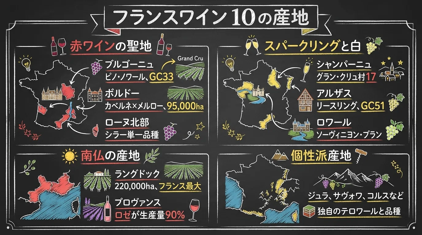 フランスワイン完全ガイド — 10の産地と360のAOCが織りなす世界最高峰