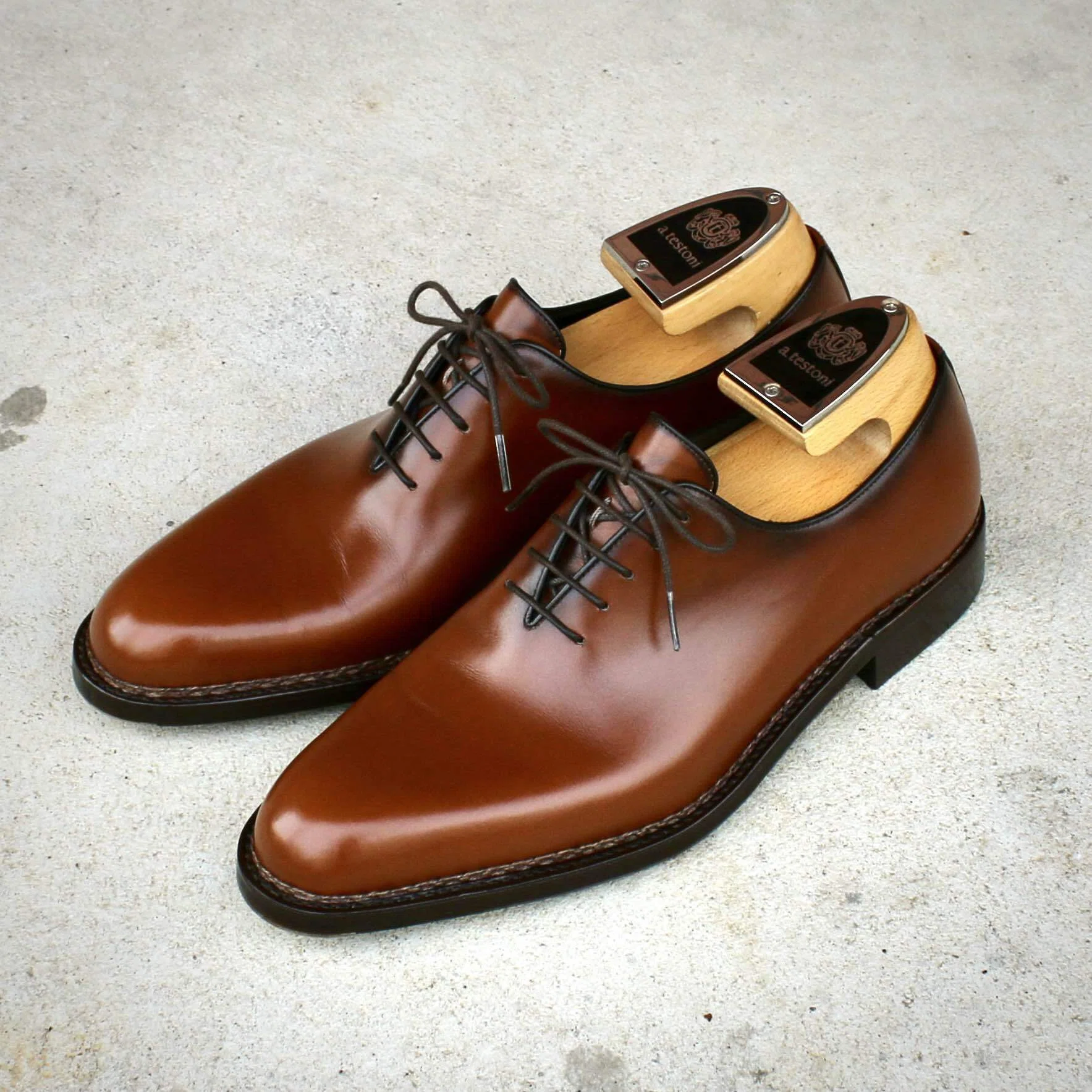 a.testoni ローマ店購入 ノルベジェーゼ製法 a.testoni ホールカット ノルベジェーゼ｜りんりん