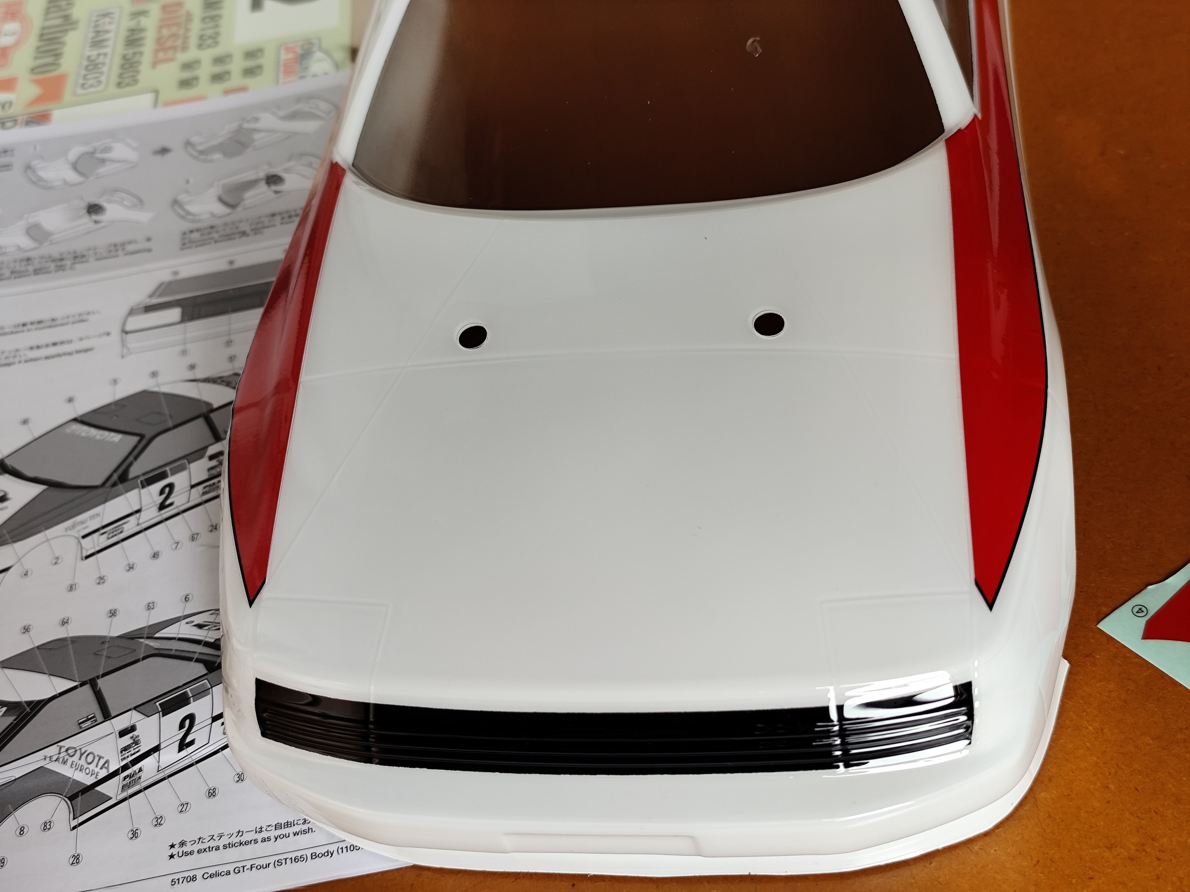 タミヤ ラジコンボディ　セリカGT-FOUR 未使用未穴開け　TTEシール付き RCB-58743 1/10RC電動カー トヨタ セリカ GT-FOUR (TT-02シャーシ)組立