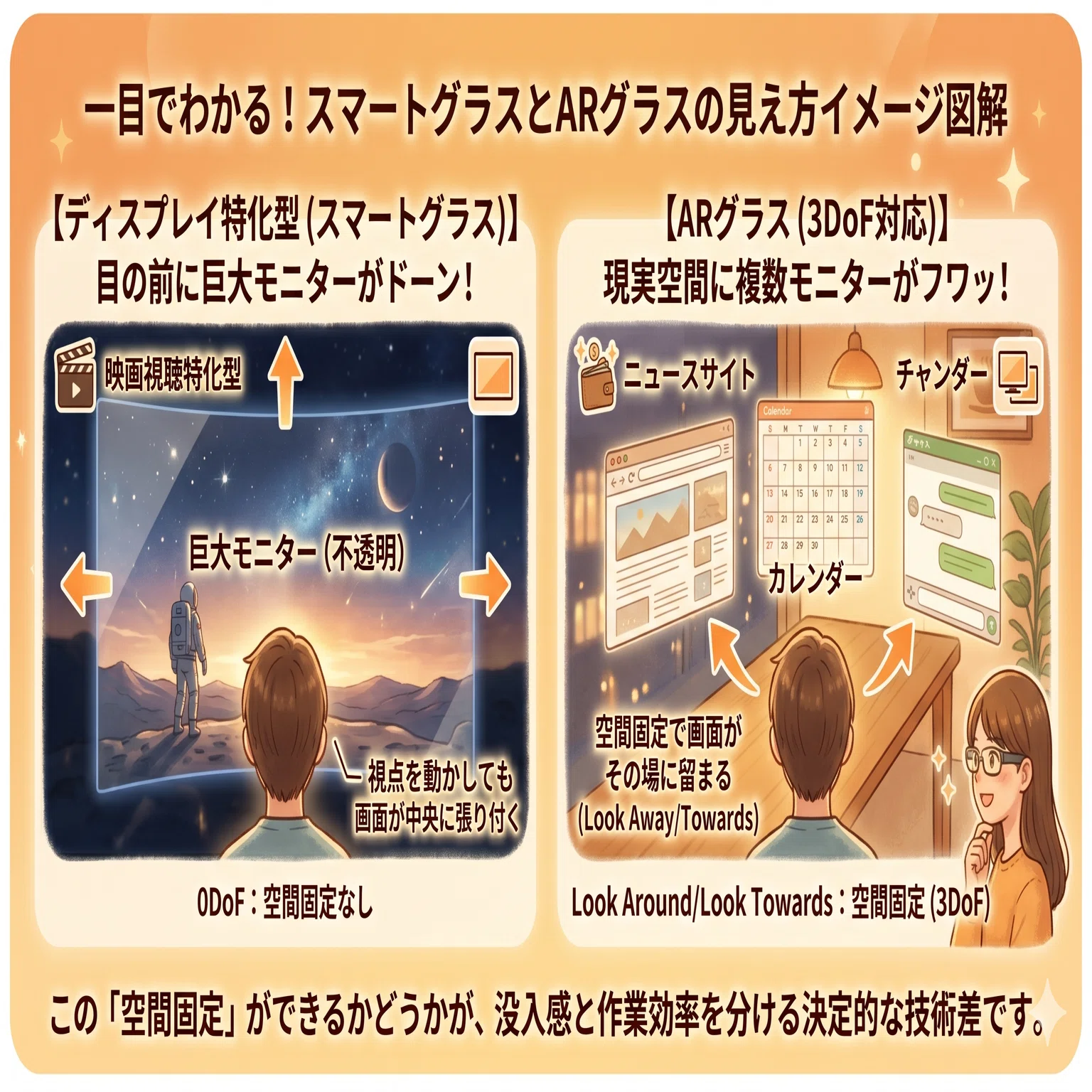 スマートグラスとは？モニター代わりなら安い方で十分！ARとの違いや 