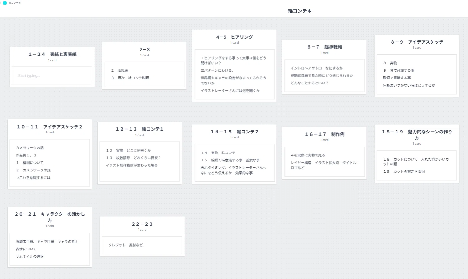絵コンテ制作に役立つ本を0から作った話｜藍瀬 まなみ