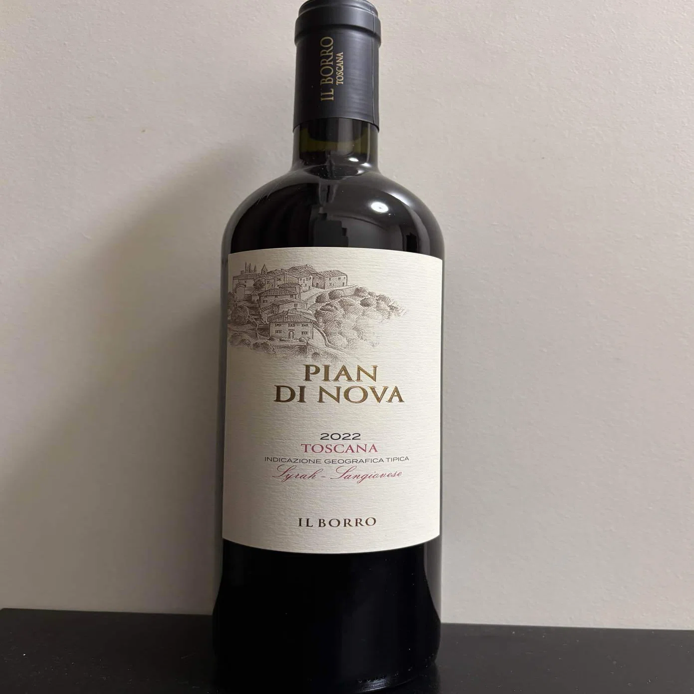 今日飲んだワイン「イル・ボッロ ピアン・ディ・ノーヴァ」 フェラガモ 