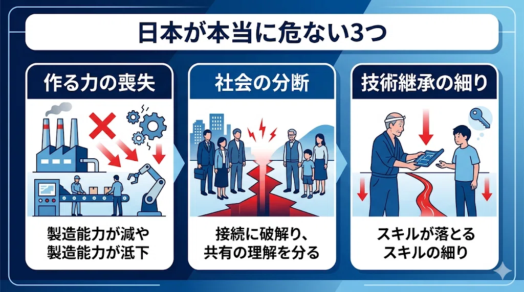 人口が減る日本は終わりなのか。Eドット視点で見る「本当に危ないもの」と「まだ残っているもの」｜未来を読む資料室