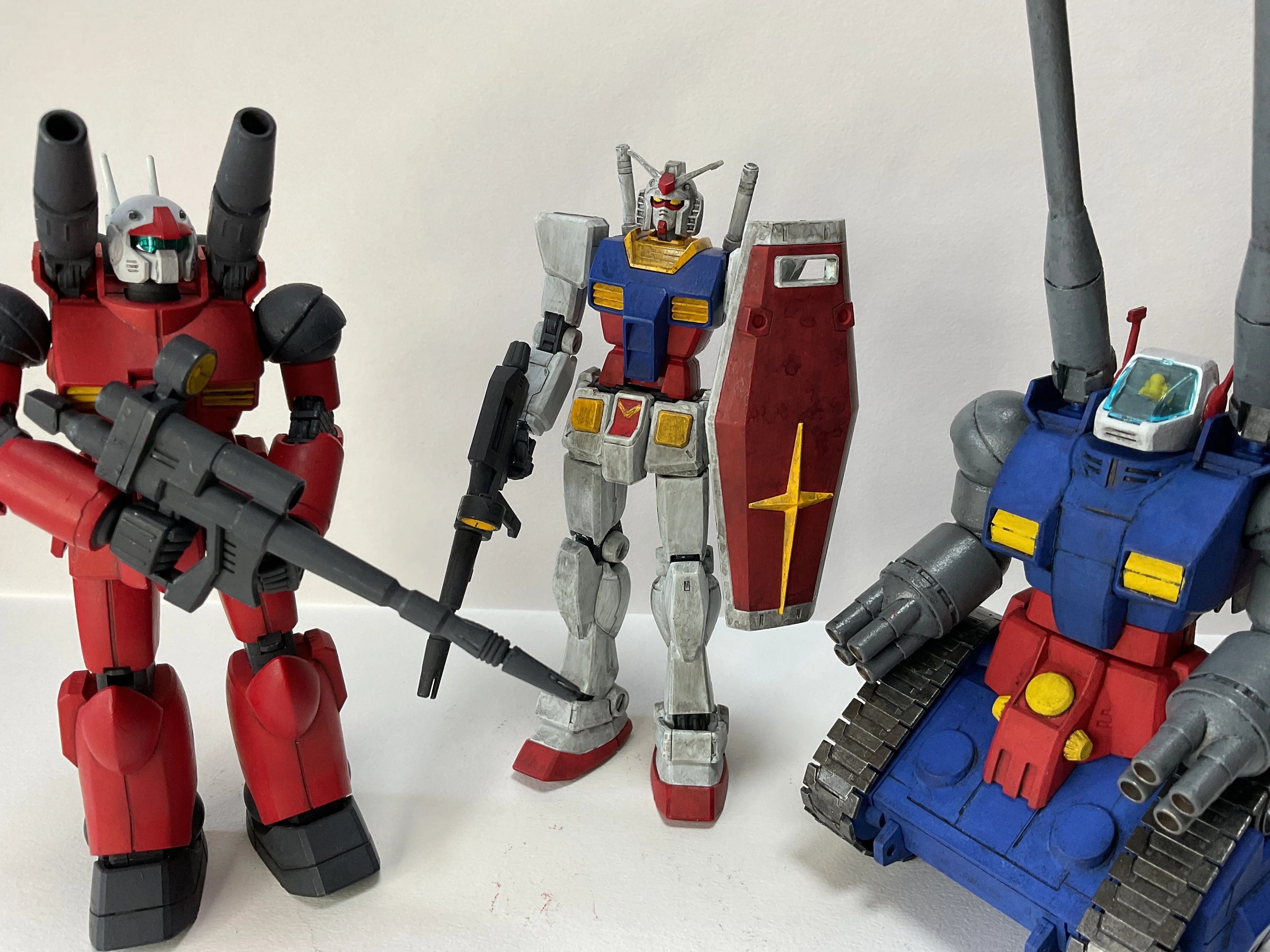 プラモデル制作：ガンプラHG ガンダム・ガンキャノン・ガンタンクを
