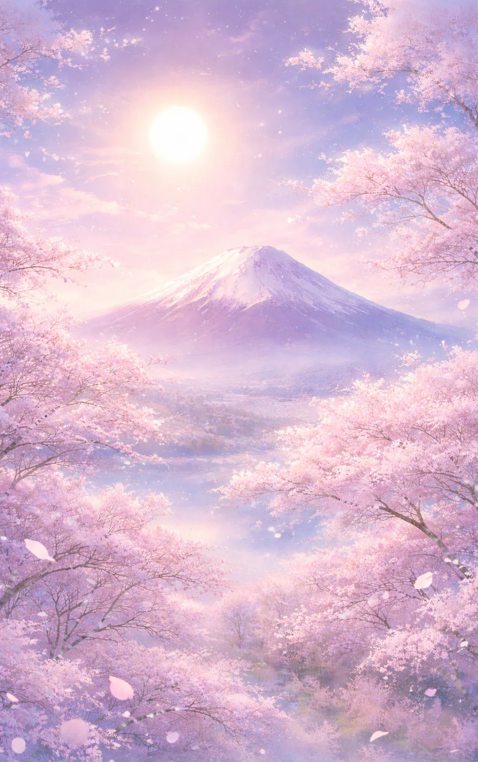 光のあはひ In the Interstice of Light AI桜富士山日本風景画