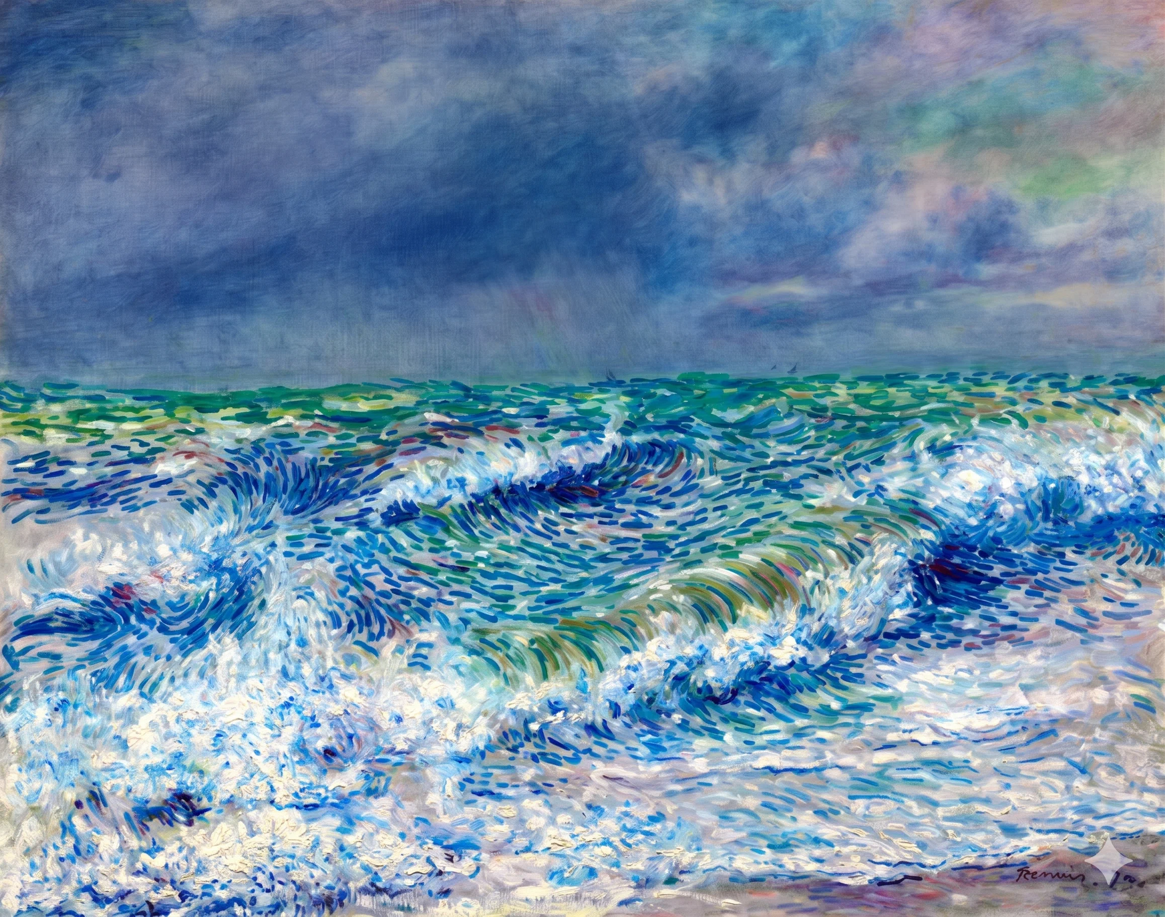 ピエール＝オーギュスト・ルノワール、【ゲルネジー海岸】 20 Pierre-Auguste Renoir（ピエール＝オーギュスト・ルノワール）軽さ
