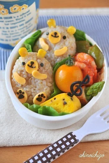 こぐまちゃんのお弁当（キャラ弁）173｜akinoichigo/お弁当作家