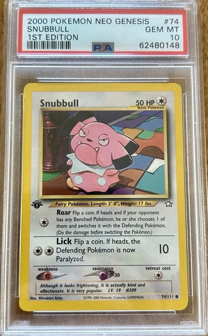 プロ考察】Snubbull 1st Edition (英語版PSA10)に見る、WOTC期