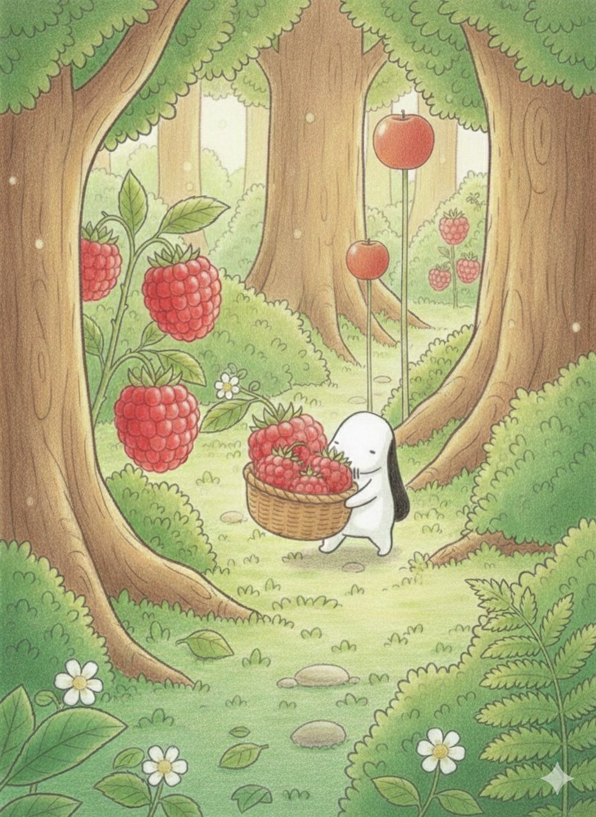 スヌーの森＃503】【絵本】「茎リンゴ」｜犬のしっぽヤモリの手
