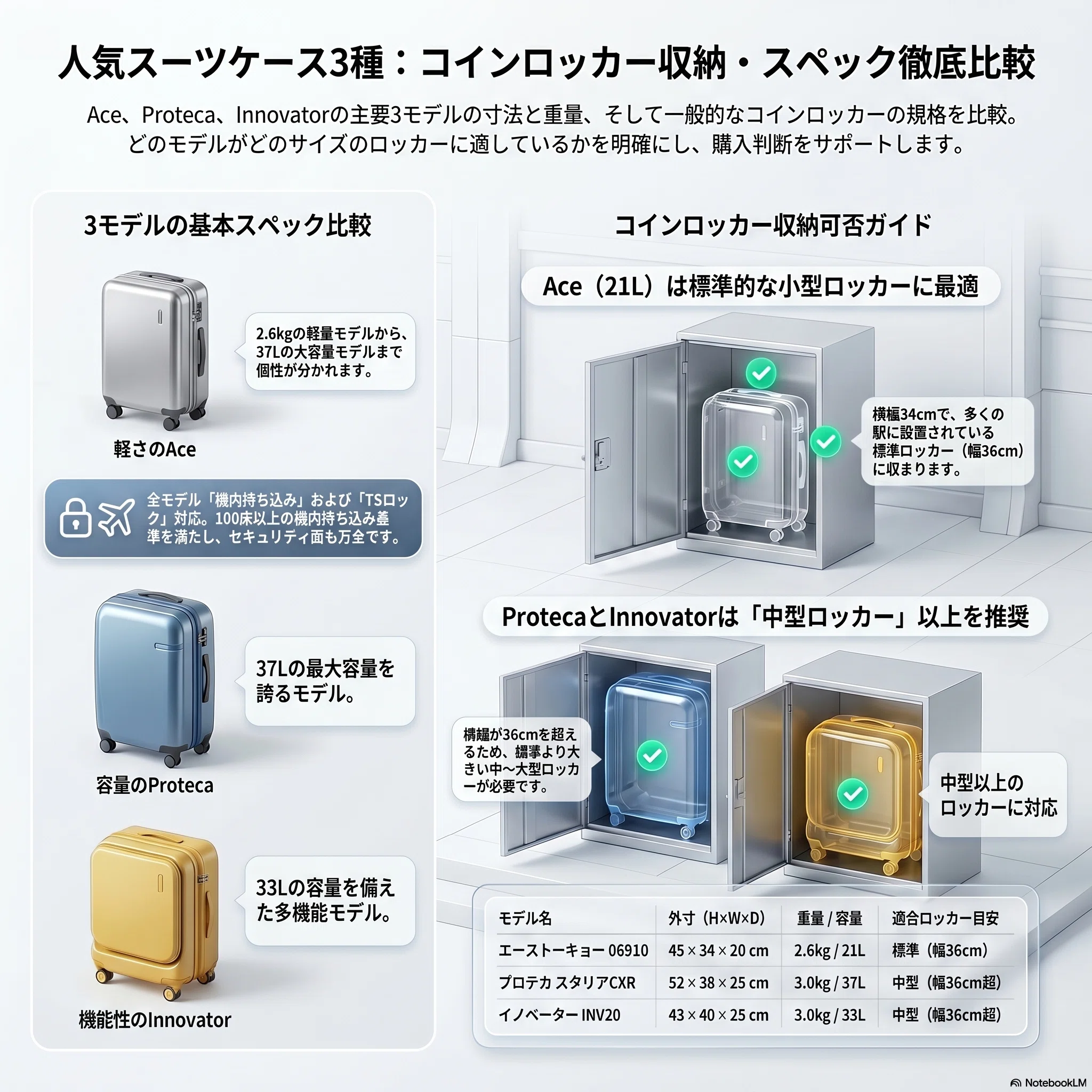 コインロッカー用スーツケースのサイズ目安と入らない時の対処法｜ホテログ