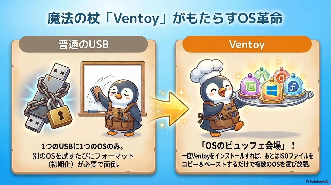 Windows10サポート終了で焦った私が「XPQ4 × Ventoy」でUSBメモリ1本