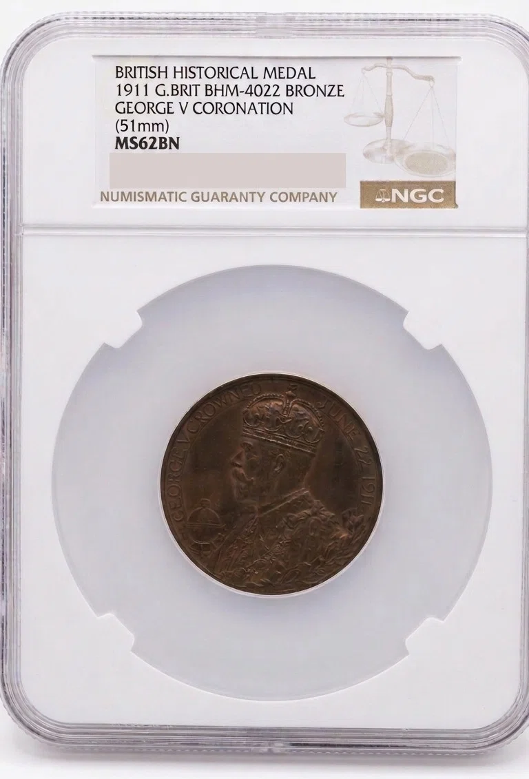 英国アンティーク】1911年 ジョージ5世戴冠記念公式メダル（大型51mm