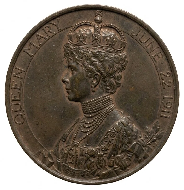 英国アンティーク】1911年 ジョージ5世戴冠記念公式メダル（大型51mm