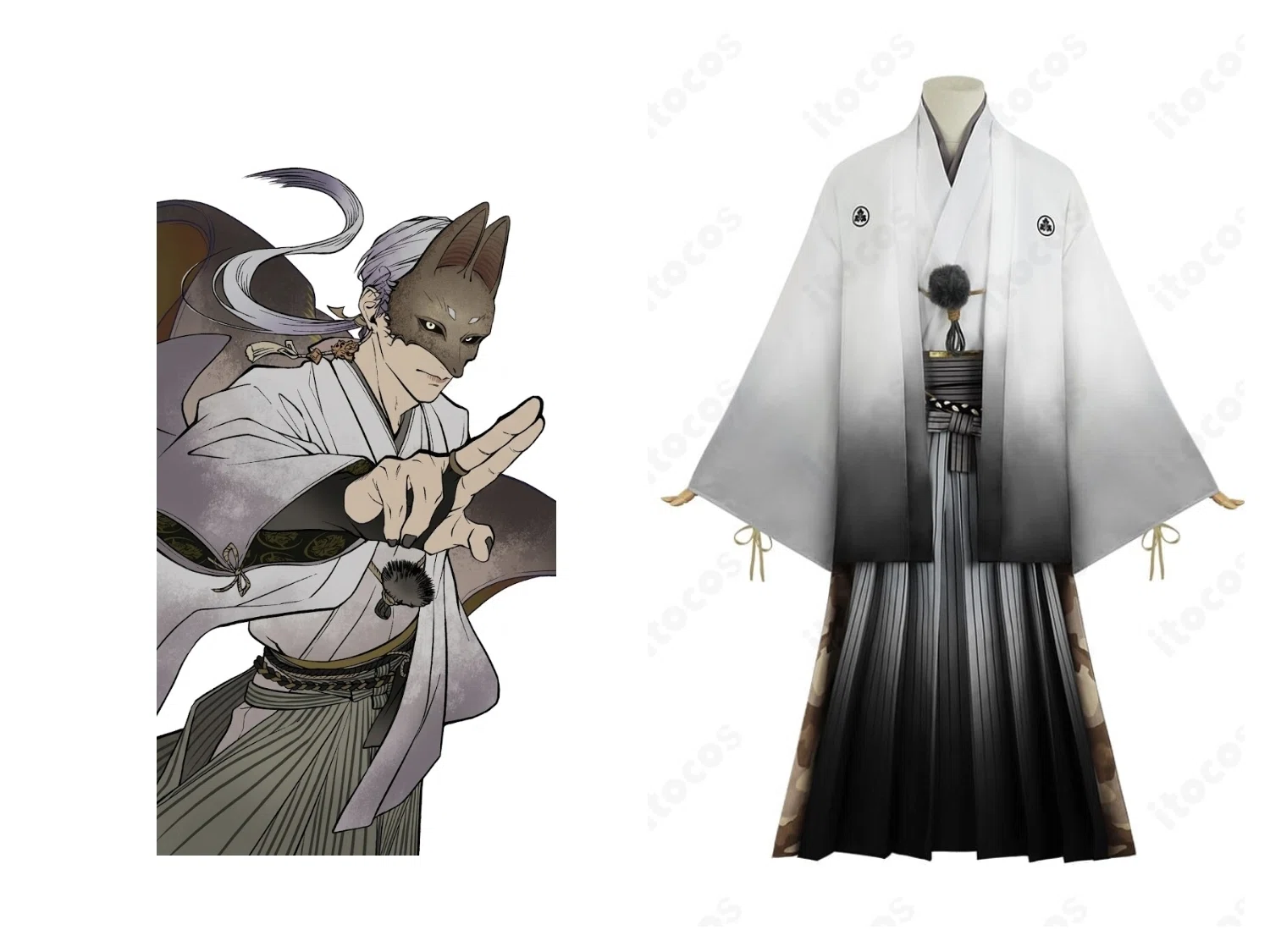 サイレントヒル f 常喜寿幸（狐面の男）白和装コスプレ衣装｜和ホラー