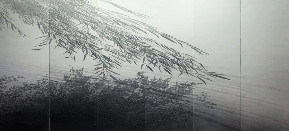 線が呼吸する絵──狩俣公介の堀塗という世界｜ギャラリーワオ