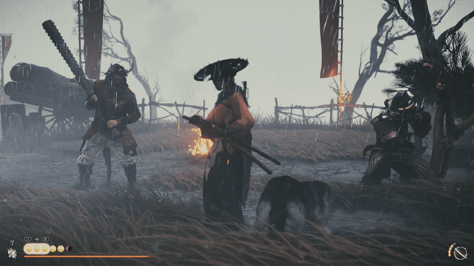 Teaming up with the wolf in Ghost of Yotei