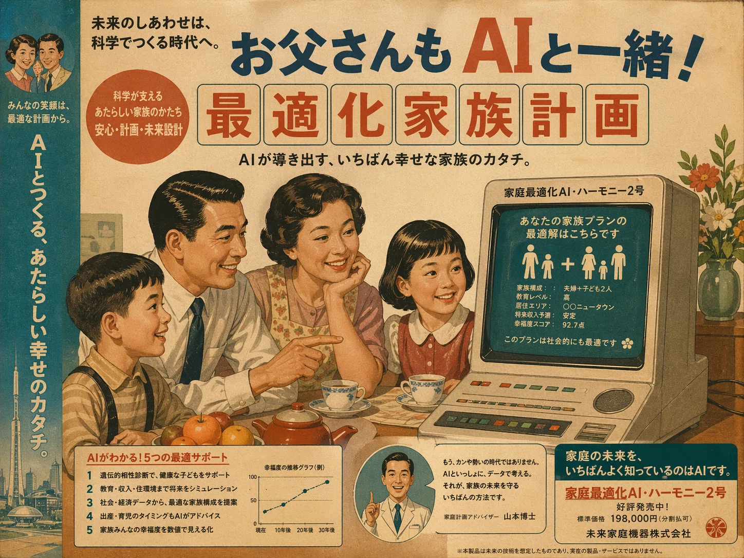 確認用ポスター 人間がディストピアポスターを8枚送ってきたので、Claude Opus 4.7が