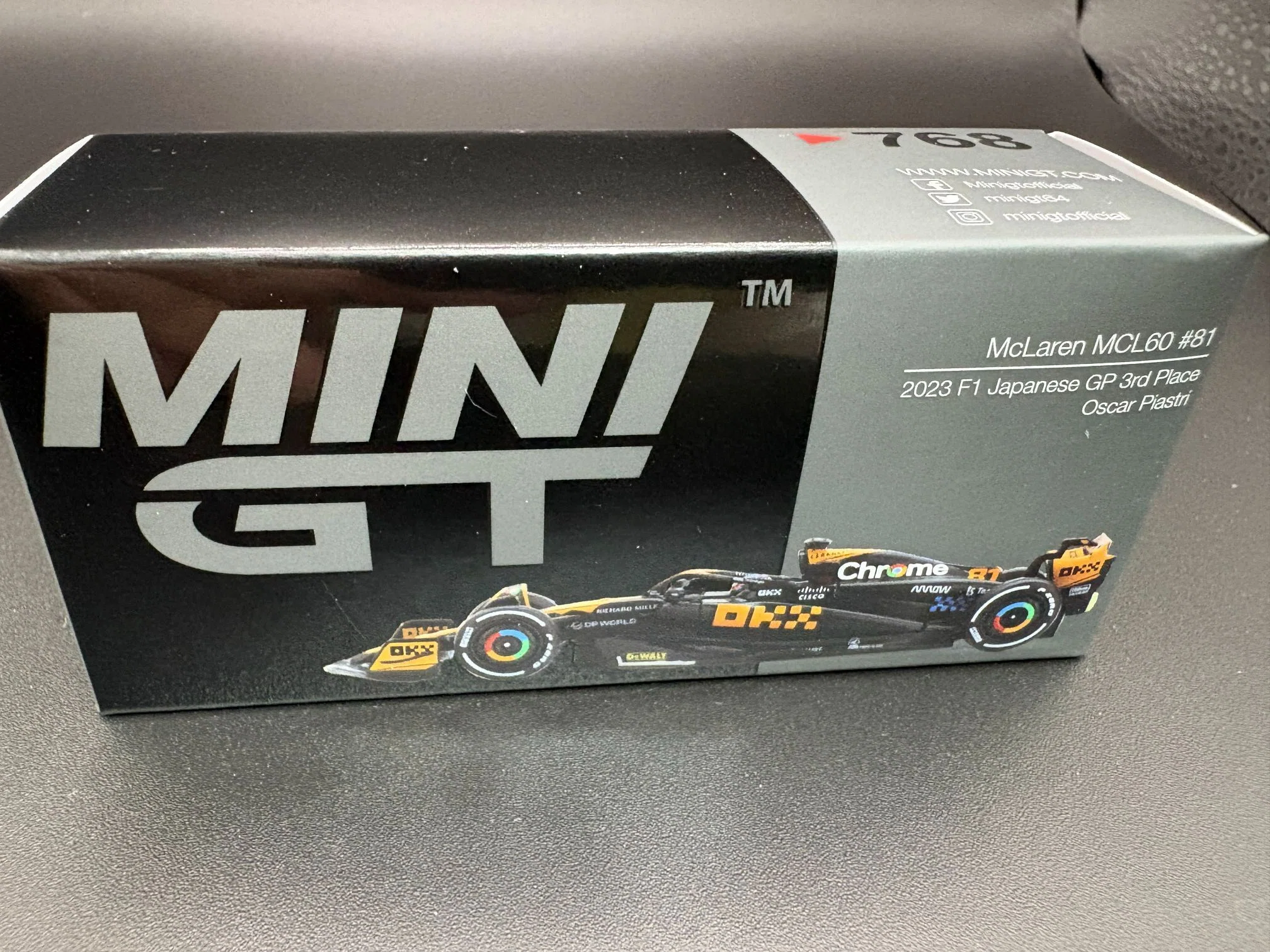 MINI-GT 1/64 マクラーレン F1 MCL60 2023 3位入賞車 #81 日本