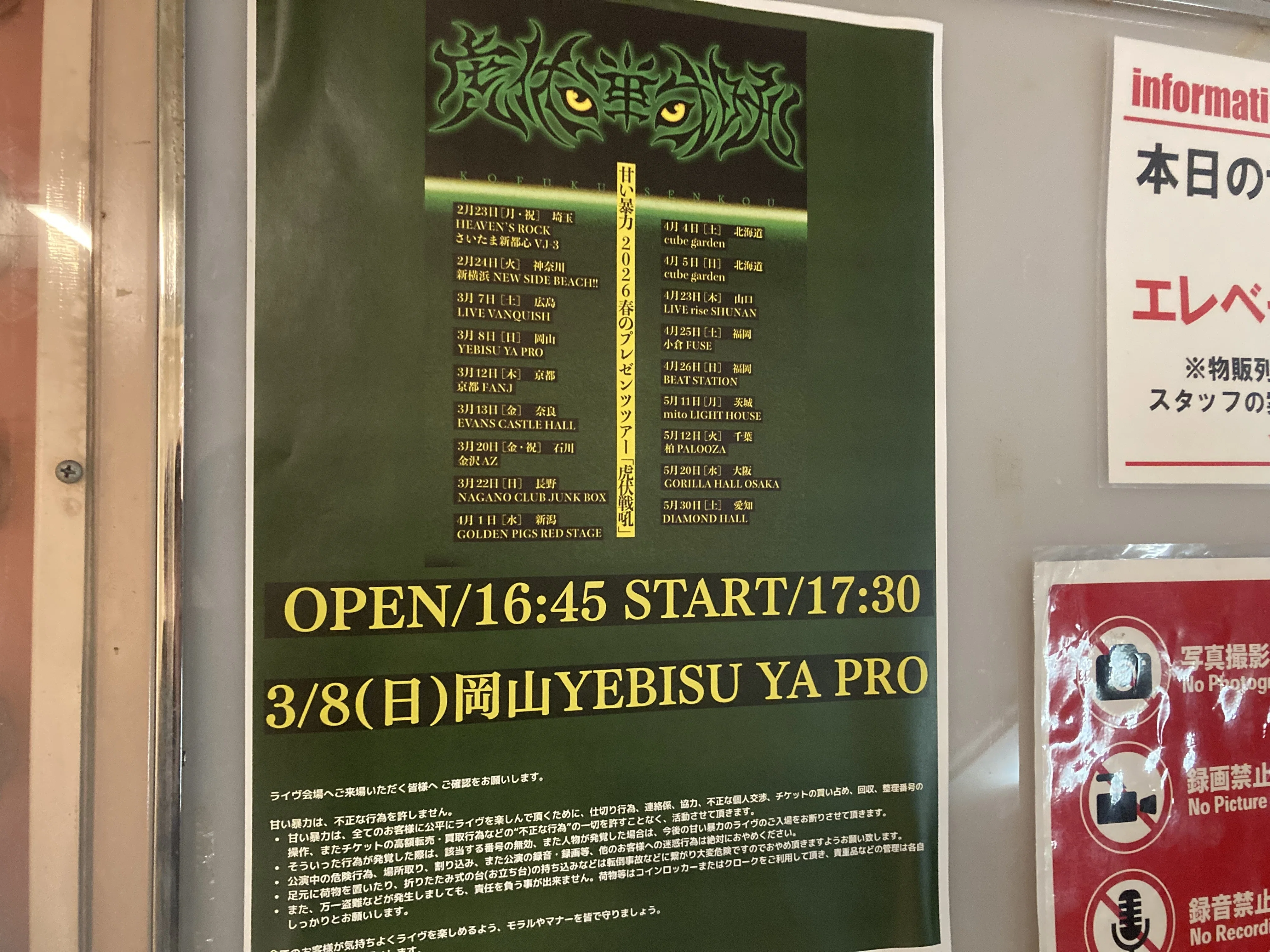 Live.12→13＜ 春のプレゼンツツアー「虎伏戦吼」＞甘い暴力｜飴玉しー