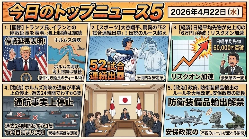 📰AIが選んだ今朝のニュース（2026年4月22日）｜hiroSTYLE